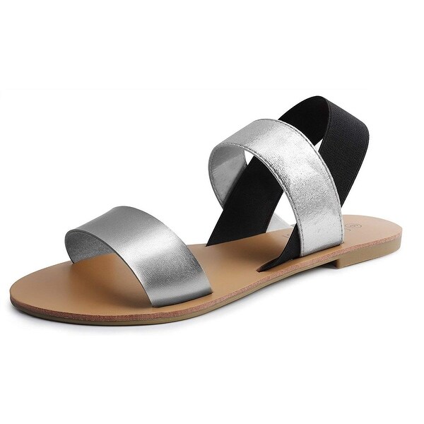 sandalup elastic flat sandals