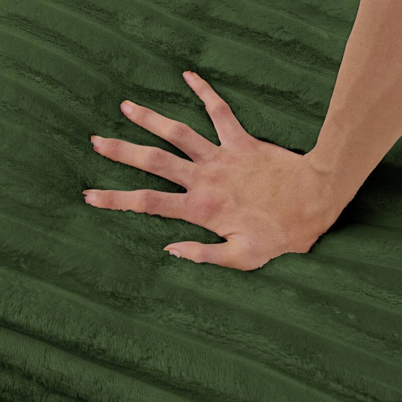 Roomfitters Living Room Compressed Chaise Lounge Foam Sofa Bed, Fluffy Corduroy Upholstered Cloud Couch with Deep Seat