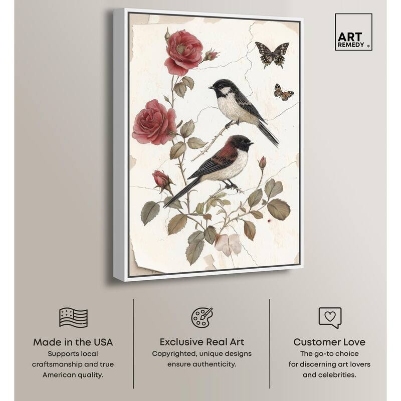 Birdsong and Bloom Canvas by Art Remedy
