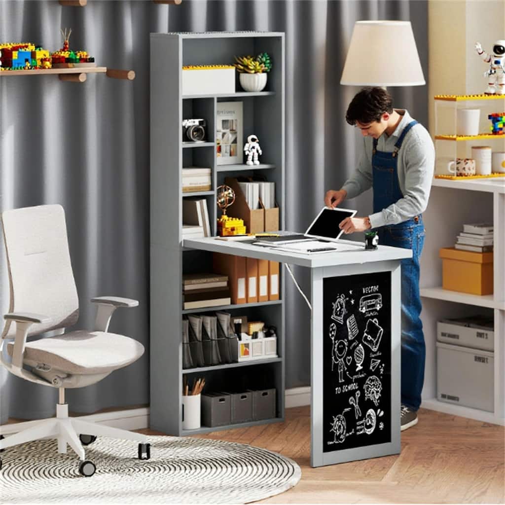 Fold-out Convertible Wall Mount Computer Office Desk