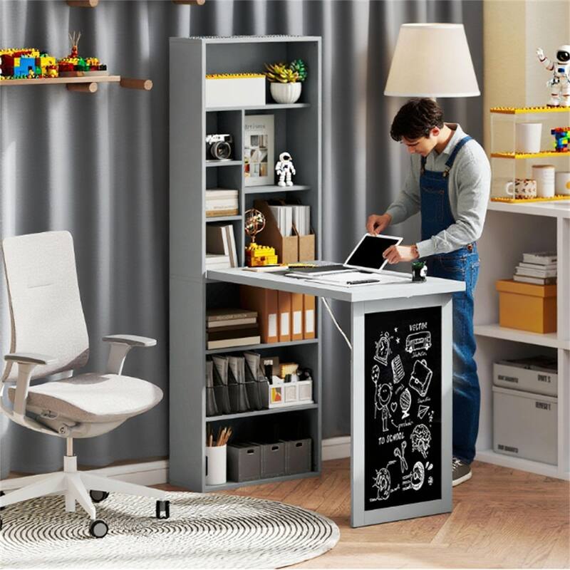 Fold-out Convertible Wall Mount Computer Office Desk