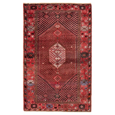 ECARPETGALLERY Hand-knotted Anadol Red Wool Rug - 4'3 x 6'9