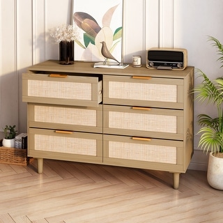 6 drawers Rattan dresser Rattan Drawer, - Bed Bath & Beyond - 39221315