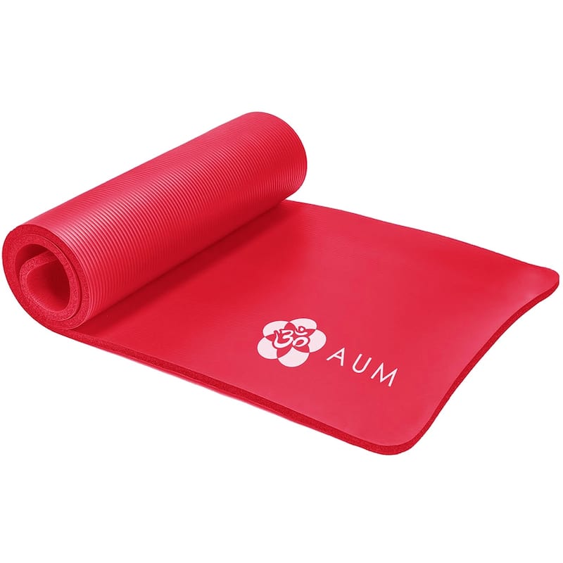 AUM High Density HD Foam Tech Yoga Exercise Mat - 72" x 24" x 1/2"