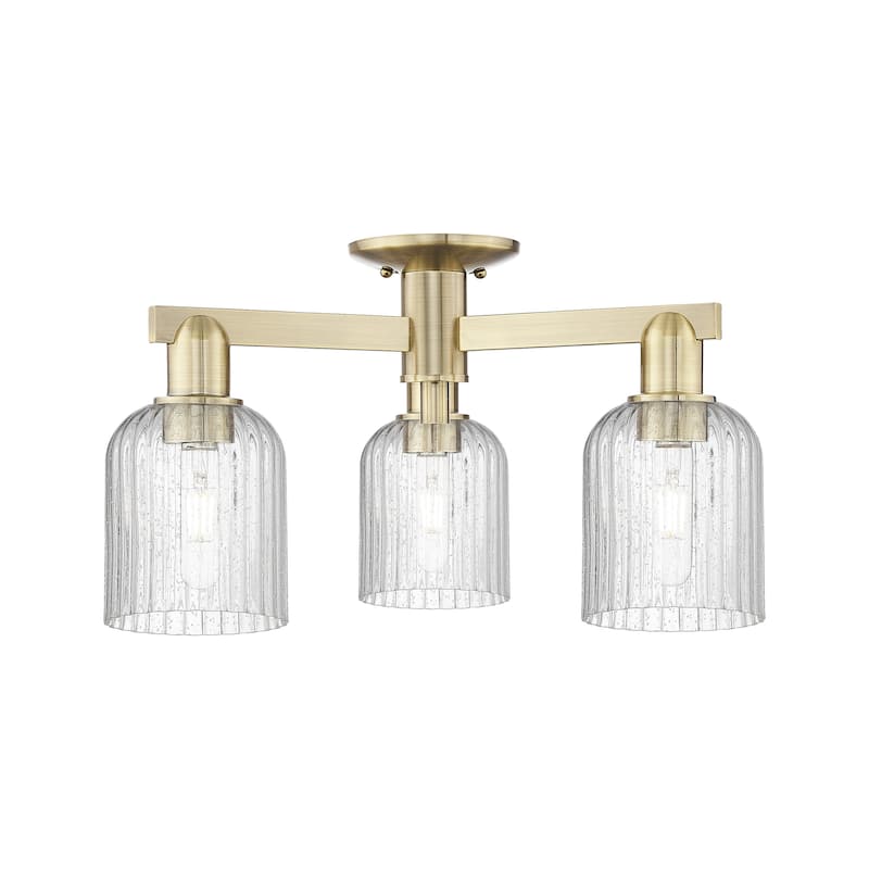 Innovations Lighting Downtown Urban - Bridal Veil - 3 Light 23" Semi-Flush Mount Light