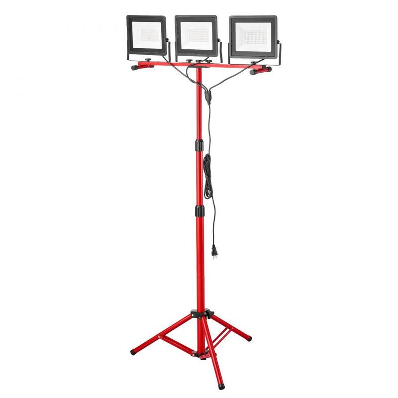 Red-Black LED Work Light 210W 22,000LM with Adjustable Tripod - 10.24 x 1.26 x 8.35 in
