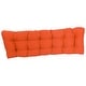 preview thumbnail 18 of 94, Solid Twill Tufted Indoor Bench Cushion (Multiple widths from 42 to 60 inch)