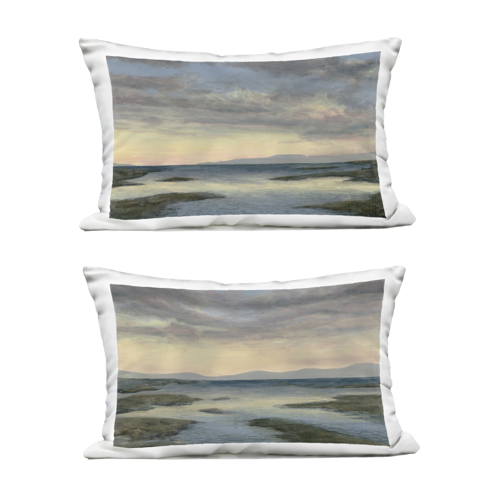 Stupell Sunlit Sea Expanse Printed Outdoor Throw Pillow Design by Michael Willett (Set of 2)