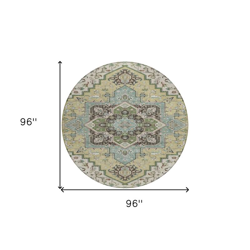 HomeRoots Oriental Traditional Rectangle Outdoor Rug