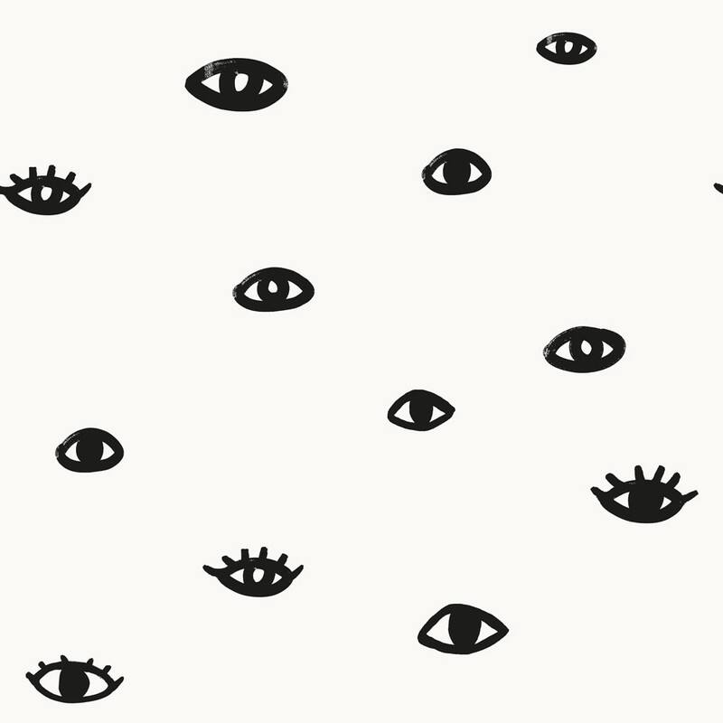Tempaper Eye See You by Bobby Berk Peel and Stick Wallpaper - 15 sq. ft. - White