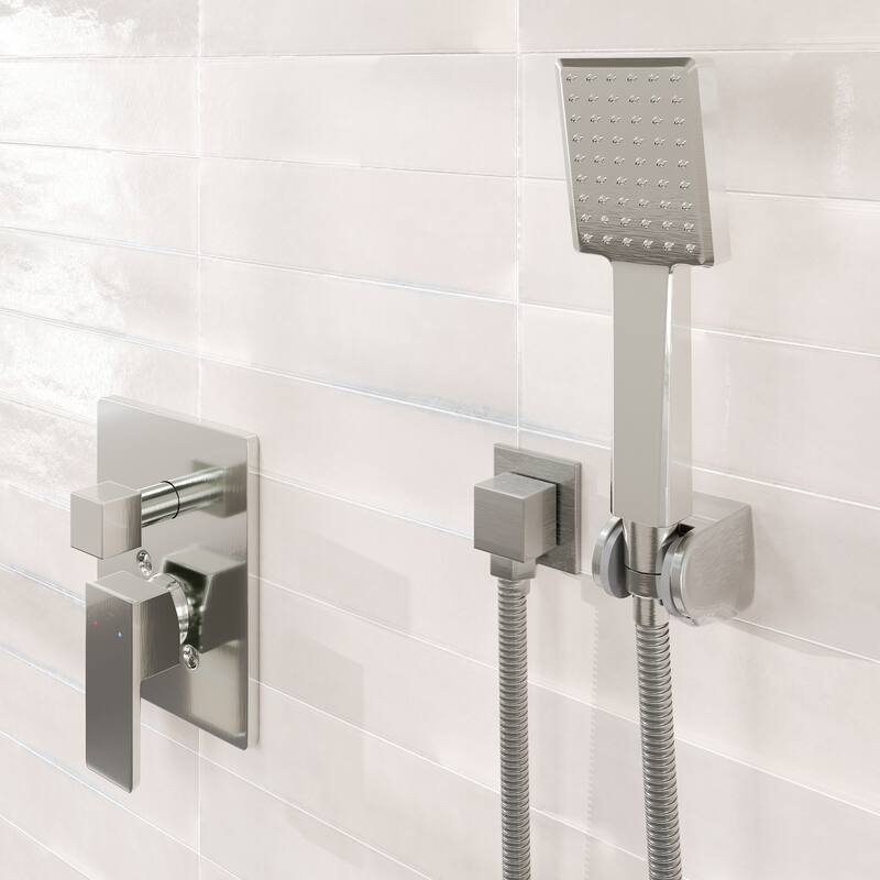 Eviva Edge Shower System with Slide Bar Hand-Shower and Thermostatic Valve