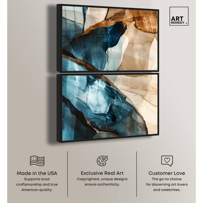Glitch Aesthetic II Canvas Set of 2 by Art Remedy