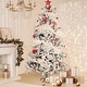 preview thumbnail 44 of 53, 6ft or 7ft Artificial Snow Flocked Christmas Tree with Metal Stable Stand Base for Indoor and Outdoor Holiday Decoration