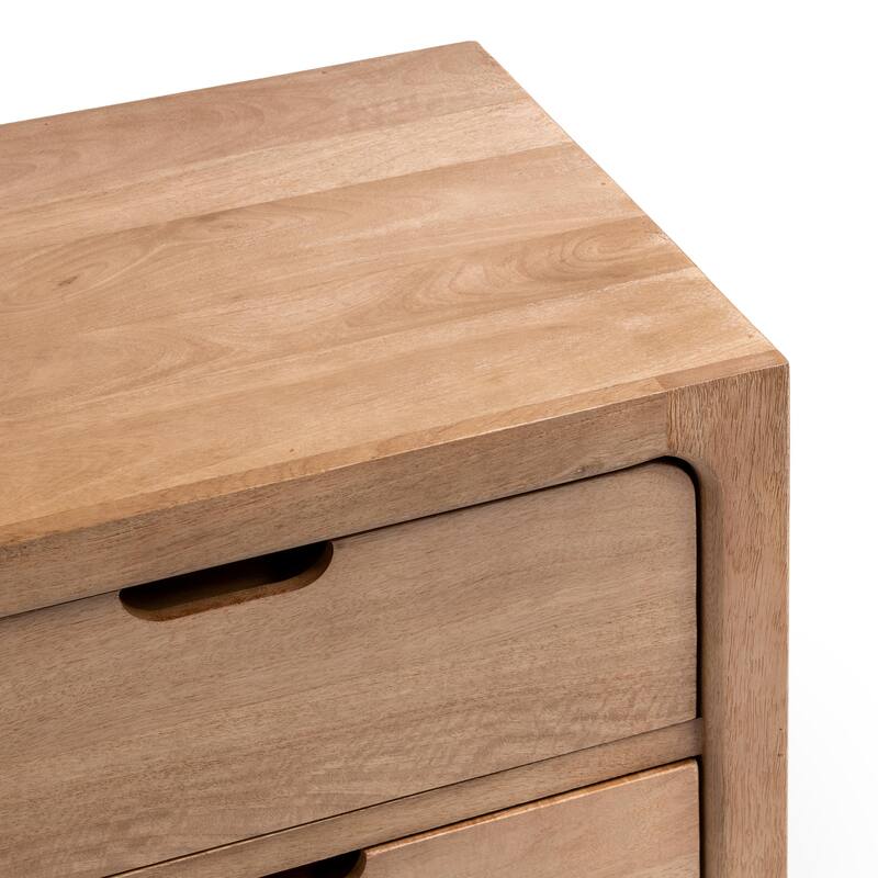 Classic Home Laguna 2-Drawer Mango Wood Nightstand