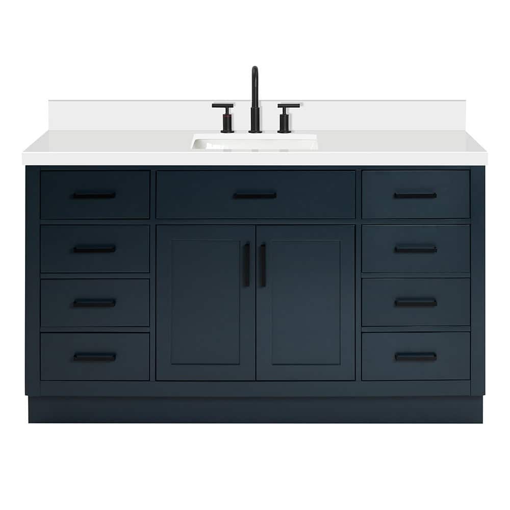 Ariel T061SWQRVO Hepburn 61" Free Standing Single Basin Vanity Set