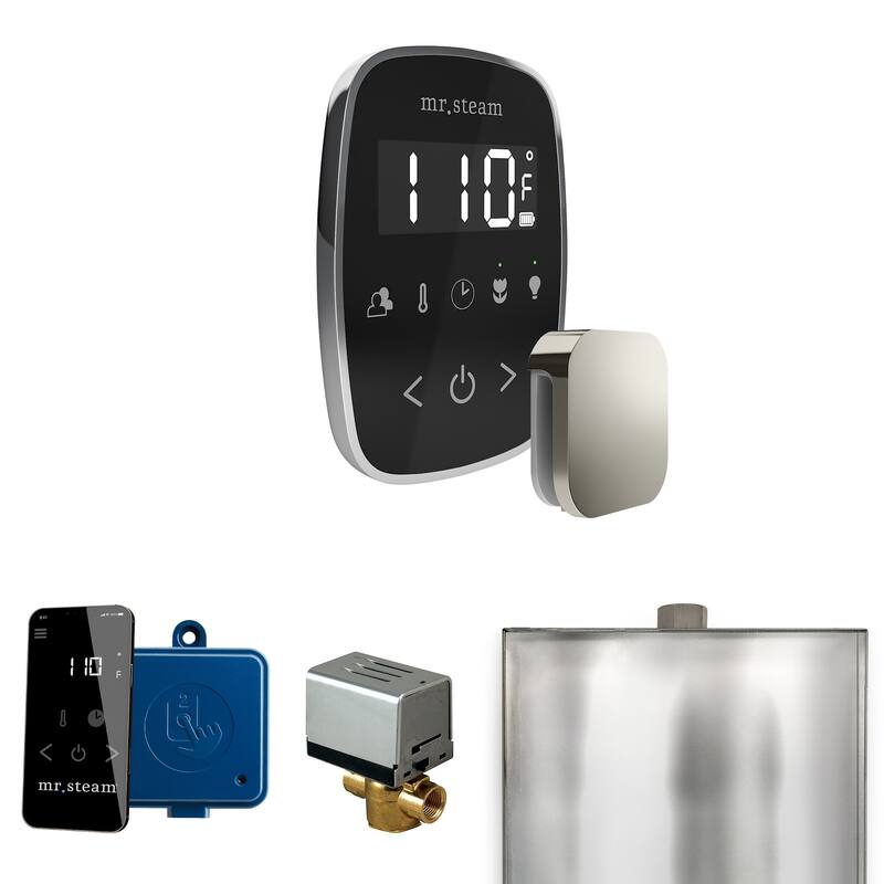 Mr Steam BF Butler Flex Package Steam Shower Control Package with - Black / Polished Chrome