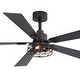 preview thumbnail 21 of 77, 42"/52" Modern Farmhouse Ceiling Fan, Remote Control, Quiet Reversible DC Motor, Timer, Black and Walnut Finish