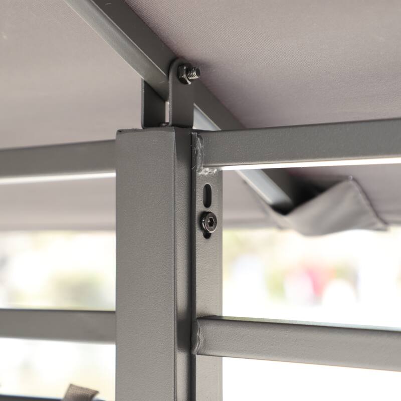 13 x 10 Outdoor Gazebo Canopy Tent With Ventilated Double Roof And Mosquito net for Lawn(Detachable Mesh Screen On All Sides)