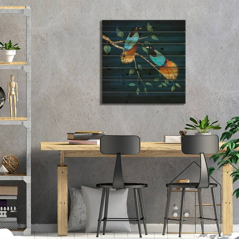 Bird Of Paradise I Print On Wood by SpaceFrog Designs - Multi-Color