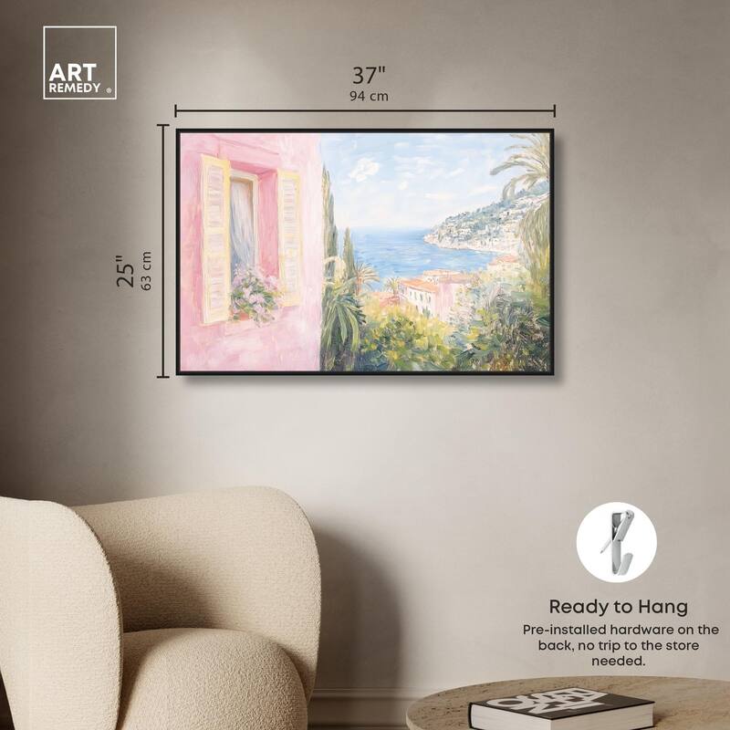 Mediterranean Pink Canvas by Art Remedy