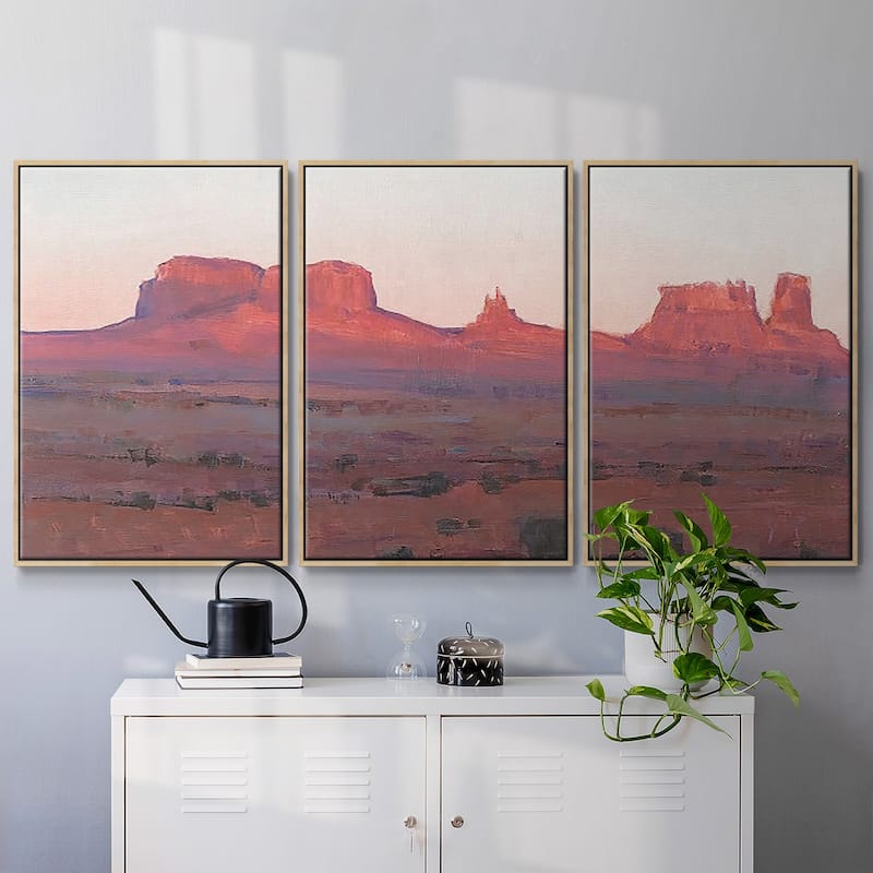 Red Rocks at Dusk II - Multi Piece Framed Canvas