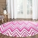 preview thumbnail 107 of 122, SAFAVIEH Handmade Cambridge Tinnie Modern Moroccan Wool Rug 6' Round - Ivory/Fuchsia - Round