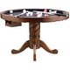 preview thumbnail 7 of 7, Poker and Bumper Pool 7-piece Gaming Table Set with Black Leatherette Arm Chairs - 1-Table, 6-Chairs