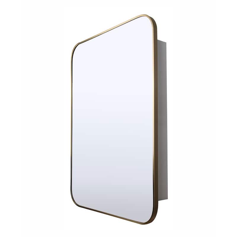 Canarm MDC2A2230 22" x 30" Framed 1 Door Medicine Cabinet - Gold - Goldtone Finish