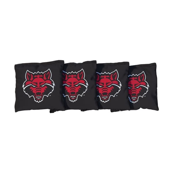 slide 2 of 3, Arkansas State University Red Wolves Black Cornhole Bags All-Weather Resin Filled