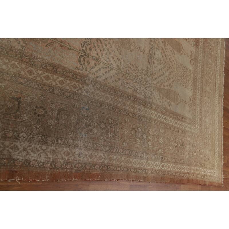 Pre-1900 Antique Tabriz Haj Jalili Persian Rug Handmade Wool Carpet - 10'11"x 14'8"