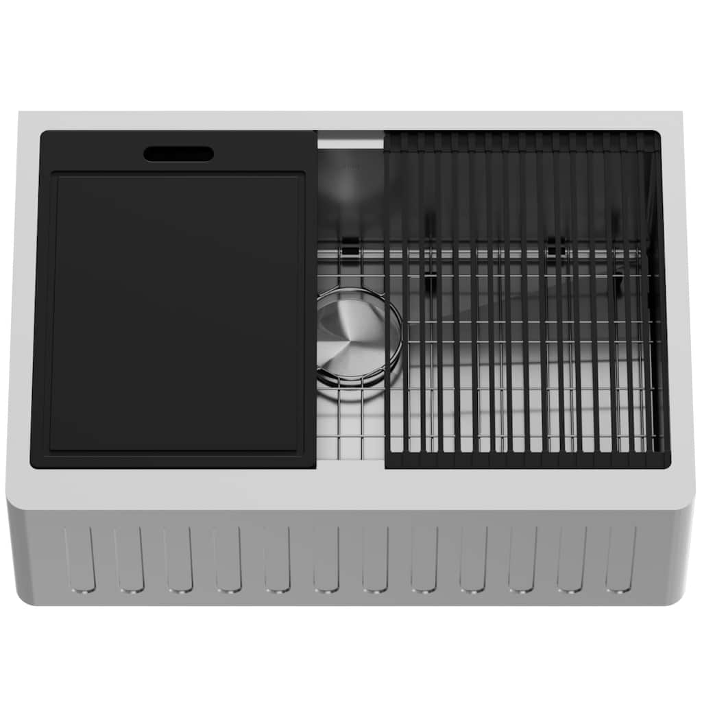 Vigo Oxford 30" Farmhouse Single Basin Stainless Steel Kitchen Sink