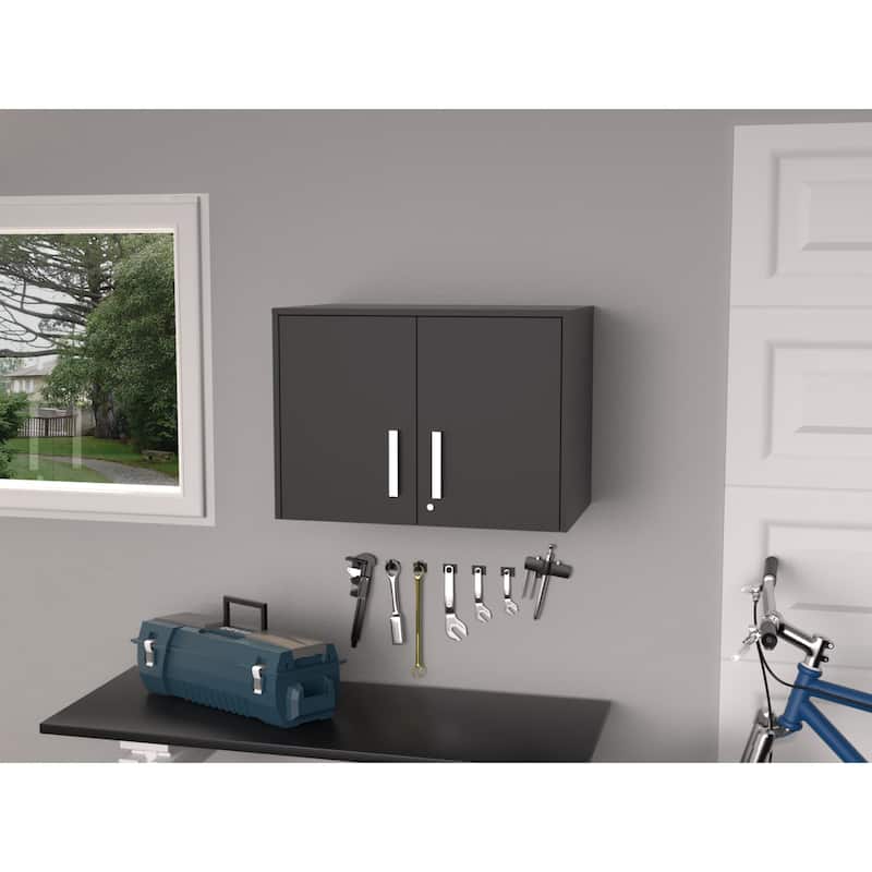 Wall Storage Cabinet, 3 Shelves, Double Door