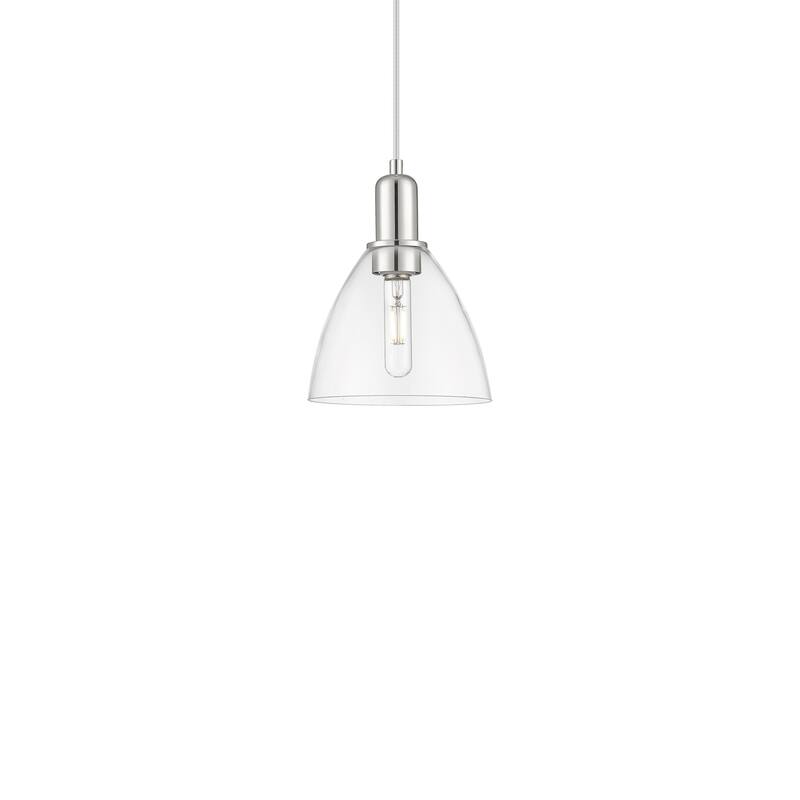 Innovations Lighting 716-1P-11-8 Bristol Pendant Bristol 8" Wide Mini - Polished Nickel / Clear