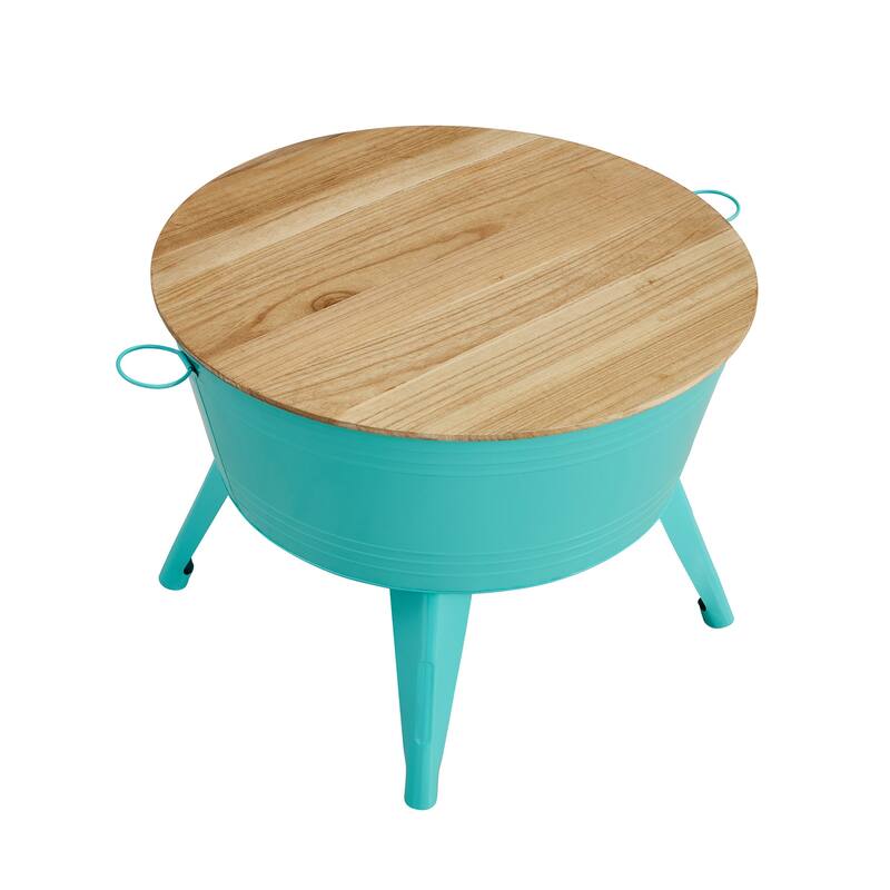 Metal Cocktail Table with Storage Space