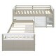 preview thumbnail 8 of 40, Space-Saving Design Twin Size Low Height Loft Bed and Platform Bed Sets, Kids Storage Bed Frame with 7 Drawers and Guardrails