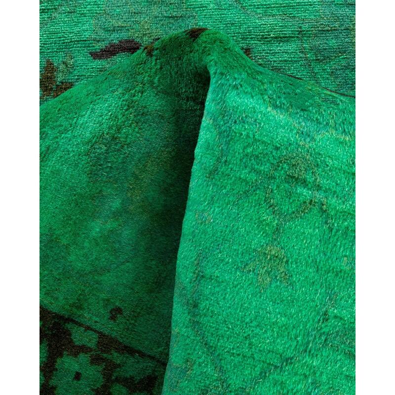 Contemporary Overdyed Wool Hand Knotted Runner - 2' 6" x 10' 2"