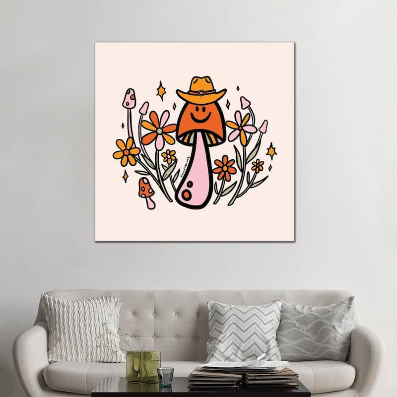 iCanvas "Mushroom Cowboy" by Doodle By Meg Canvas Print