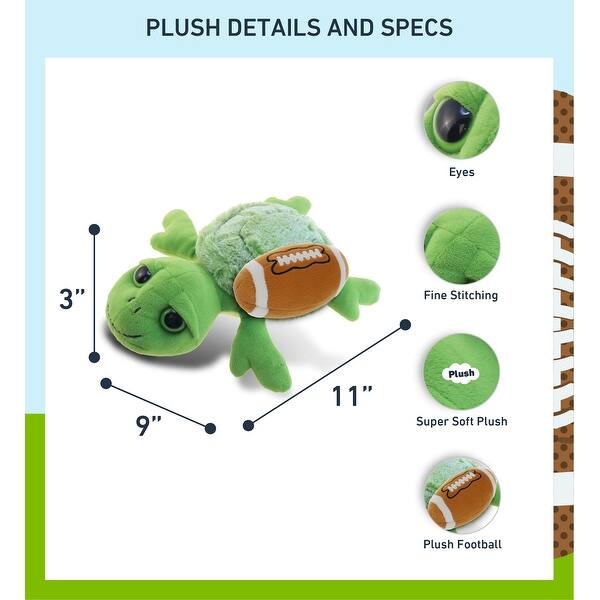 DolliBu Soft Huggable Sea Turtle Stuffed Animal with Football Plush ...