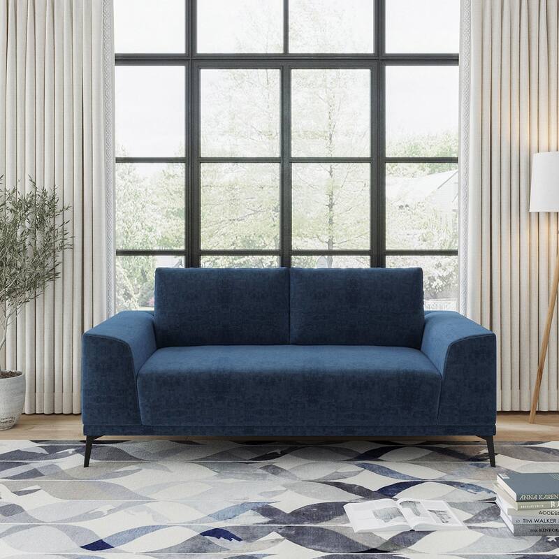 VIFAH SIGNATURE Contemporary design luxury soft 72 inch sofa with throw pillow