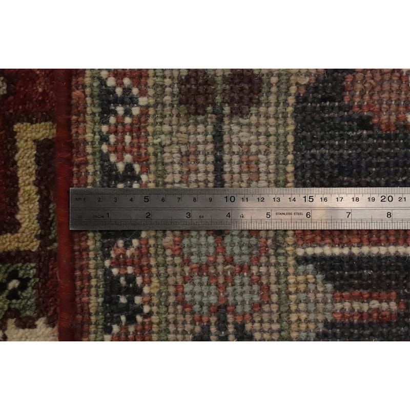 Hand Knotted Oriental 100% Wool Carpet Traditional Medallion Oranges & Rust Heriz (serapi) Area Rug - 14' 9'' X 11' 8''