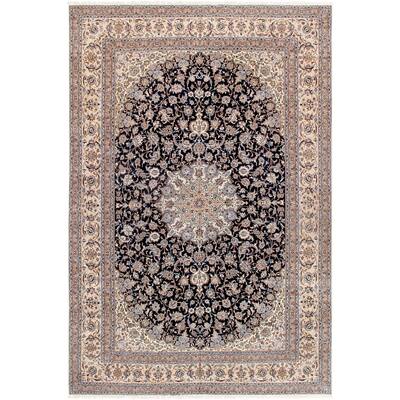 Pasargad Nain Collection Hand-Knotted Silk & Wool Area Rug (11'10" X 18' 0") - 12' x 18'