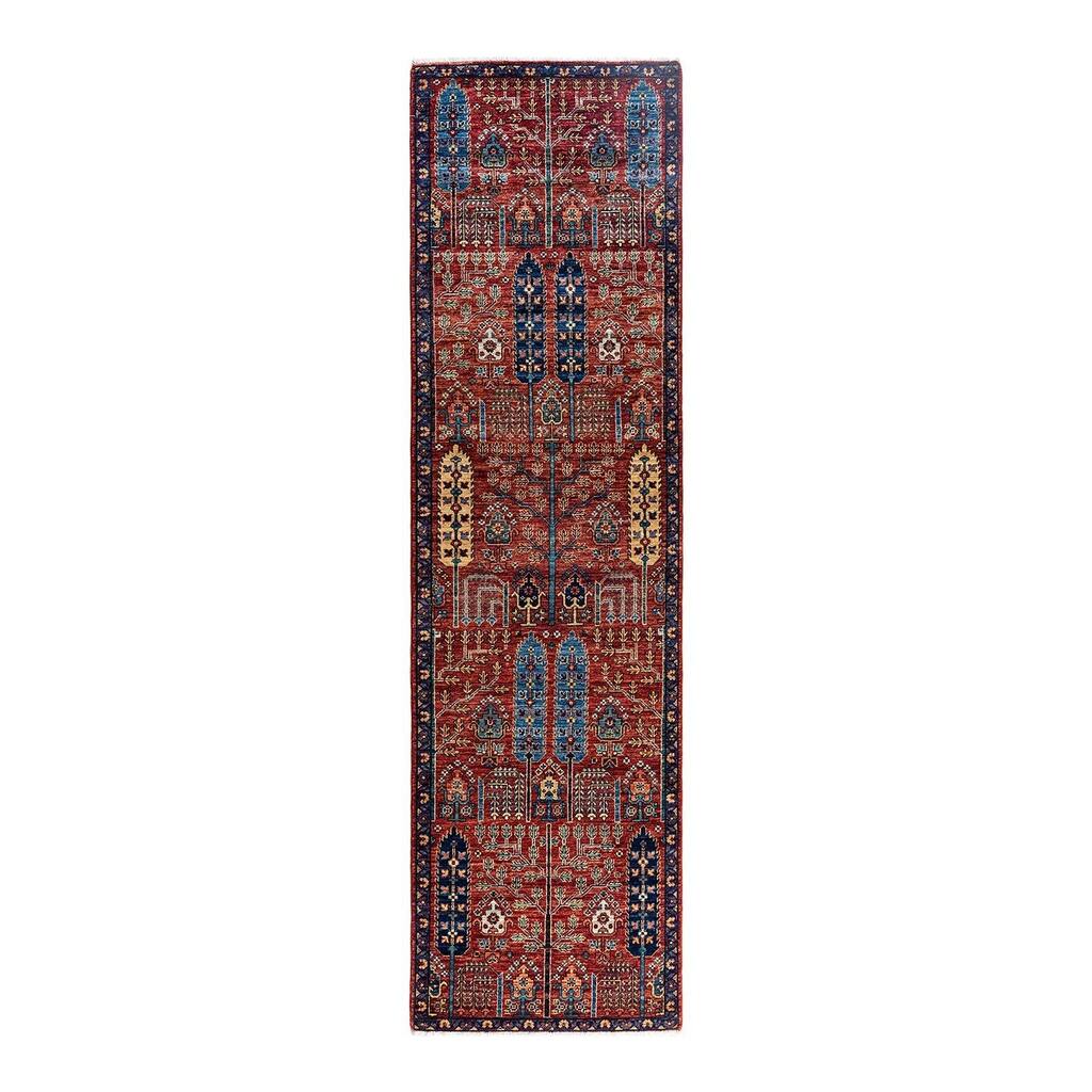 Serapi One-of-a-Kind Hand-Knotted Runner Rug - Red, 2' 8" x 9' 9" - 2' 8" x 9' 9"