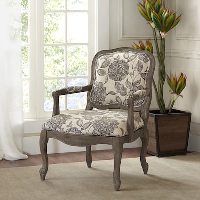 Madison Park Charlotte Camel Back Exposed Wood Chair