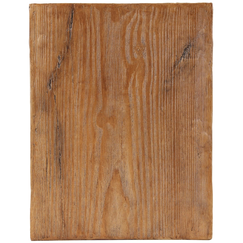 Magnesium Oxide Outdoor Accent Table or with Natural Textured Wood Grain - Cream or Brown - Roche River Décor