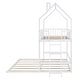 preview thumbnail 10 of 36, Twin Wooden House Bunk Bed w/ Extending Trundle, Roof & Ladder