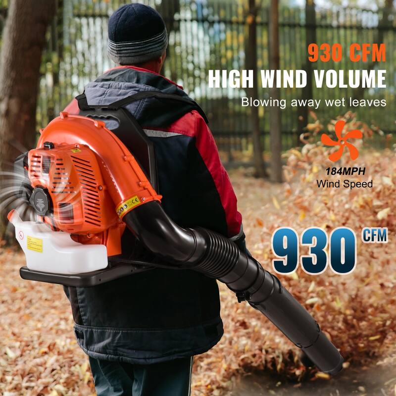 Backpack Leaf Blower, Gas Leaf Blower, Ideal for Lawn Care, Leaf Cleaning, and Snow Removal