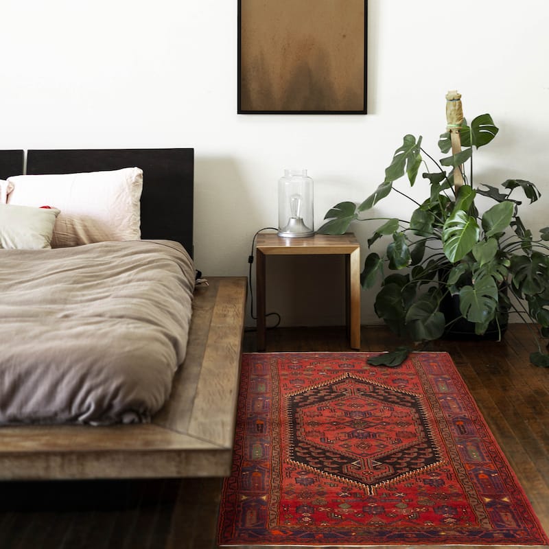 ECARPETGALLERY Hand-knotted Anadol Red Wool Rug - 4'2 x 7'1