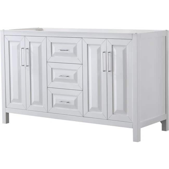 Wyndham Collection Daria 59" Double Free Standing Vanity Cabinet Only