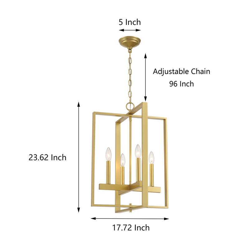 Acroma 4-light Modern Geometric Lantern Chandelier