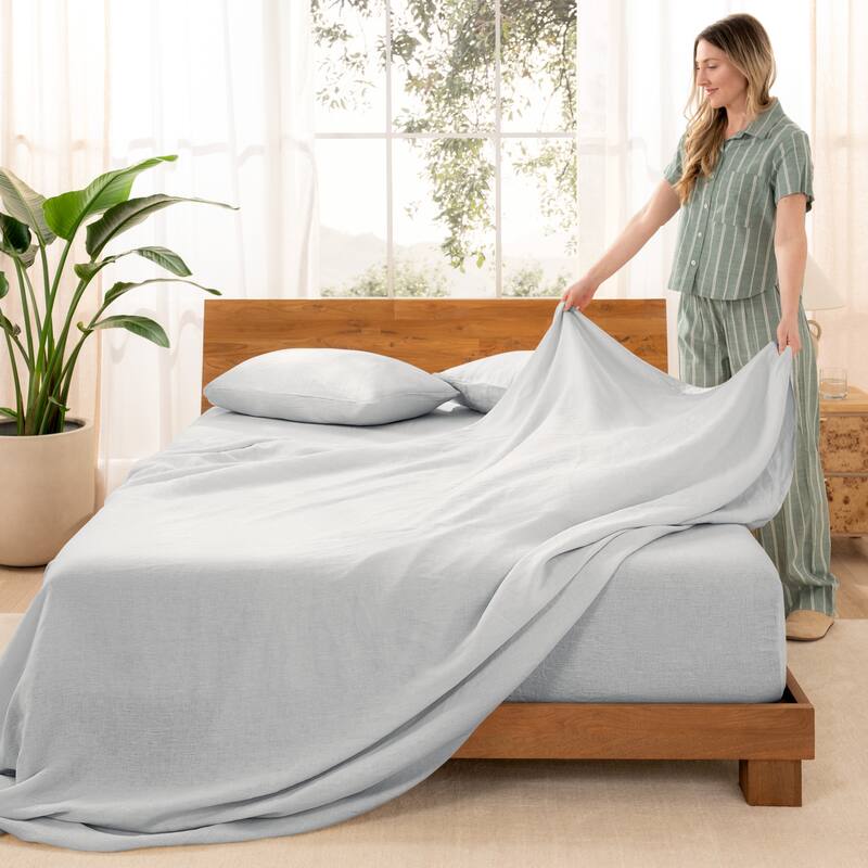 Bare Home Linen Sheet Set - Ultra-Soft Luxury